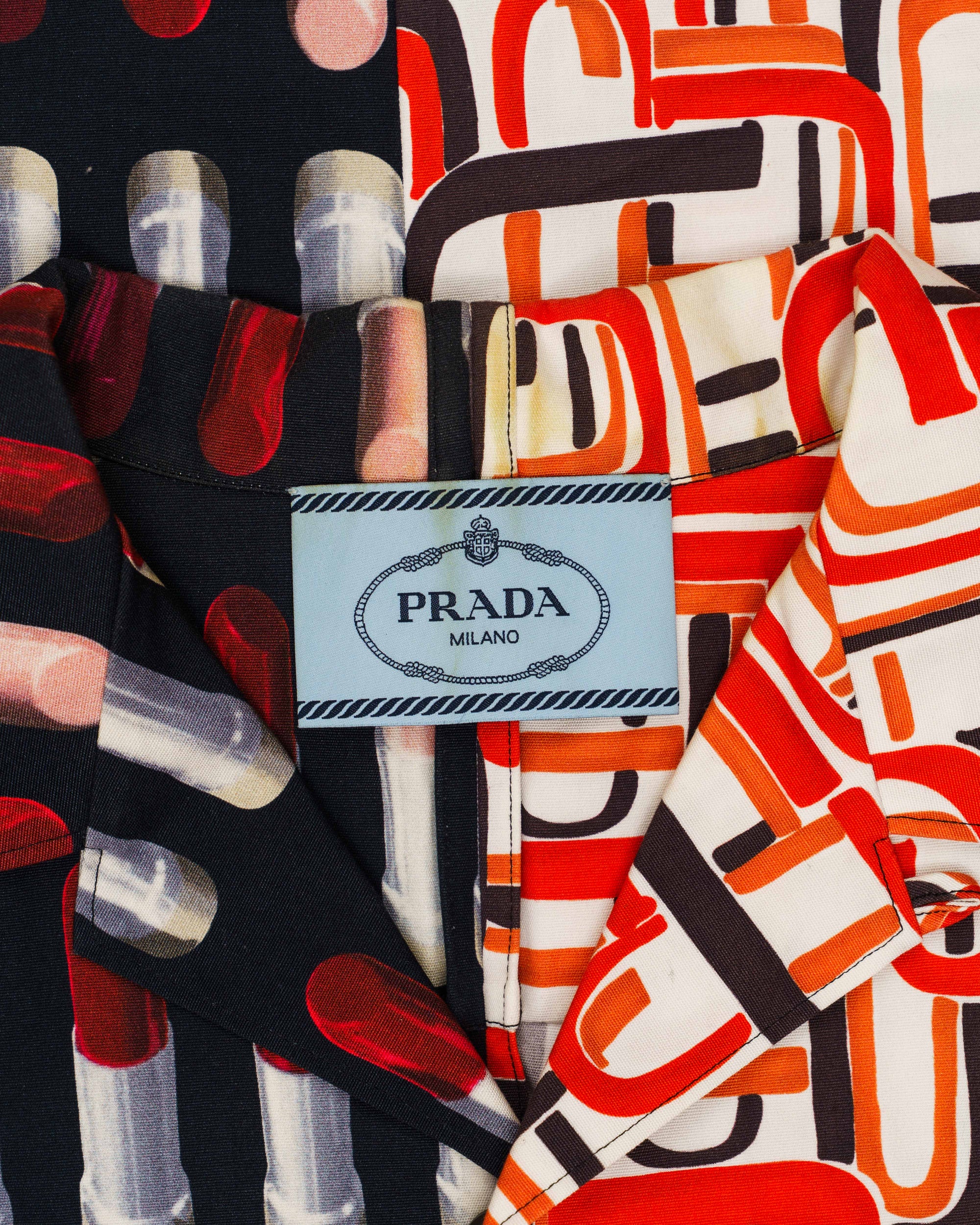 Prada Split Lipstick bowling shirt