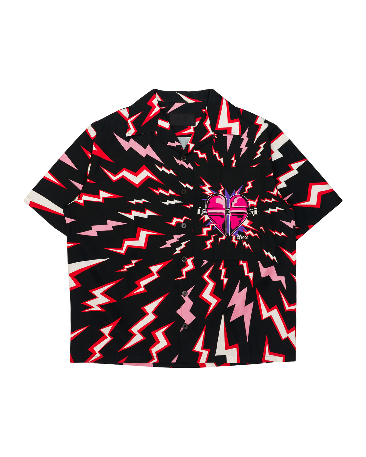 Prada Thunder Print bowling shirt
