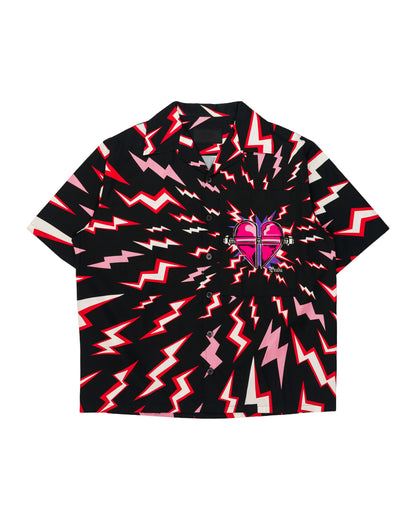 Prada Thunder Print bowling shirt