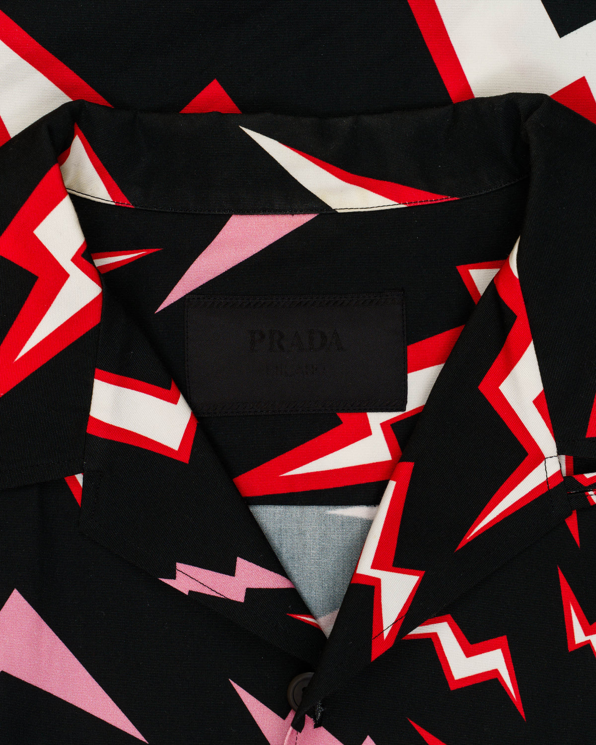Prada Thunder Print bowling shirt