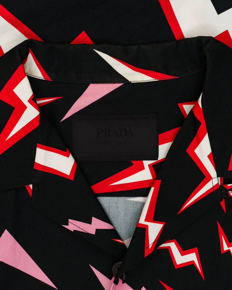 Prada Thunder Print bowling shirt thumbnail