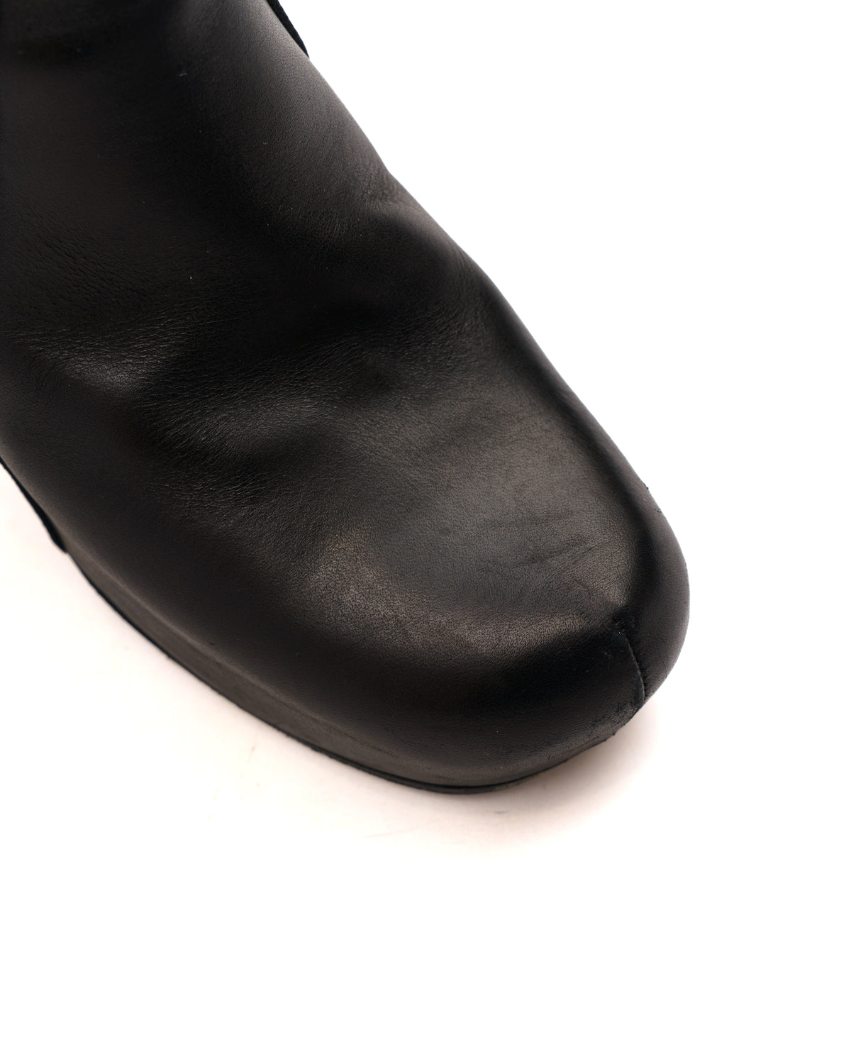 Rick Owens Leather Wedge Ankle Boots