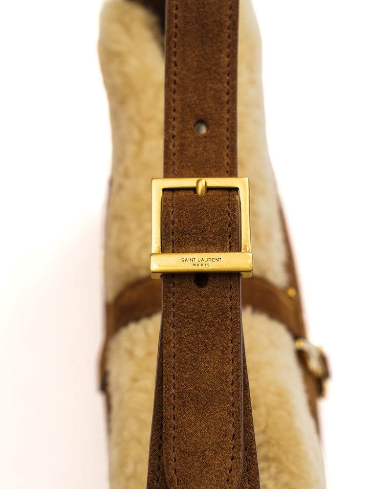 Saint Laurent Le 5 à 7 Bag in Suede and Shearling thumbnail