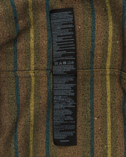 Saint Laurent distressed effect faded denim jacket