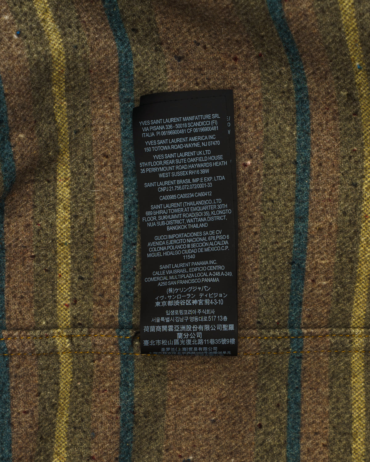 Saint Laurent distressed effect faded denim jacket