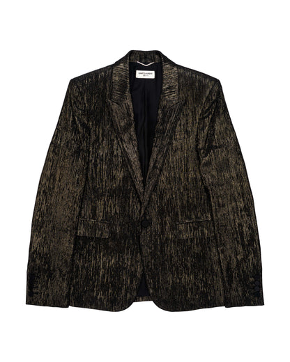 Saint Laurent Paris Metallic Lurex Tuxedo Blazer