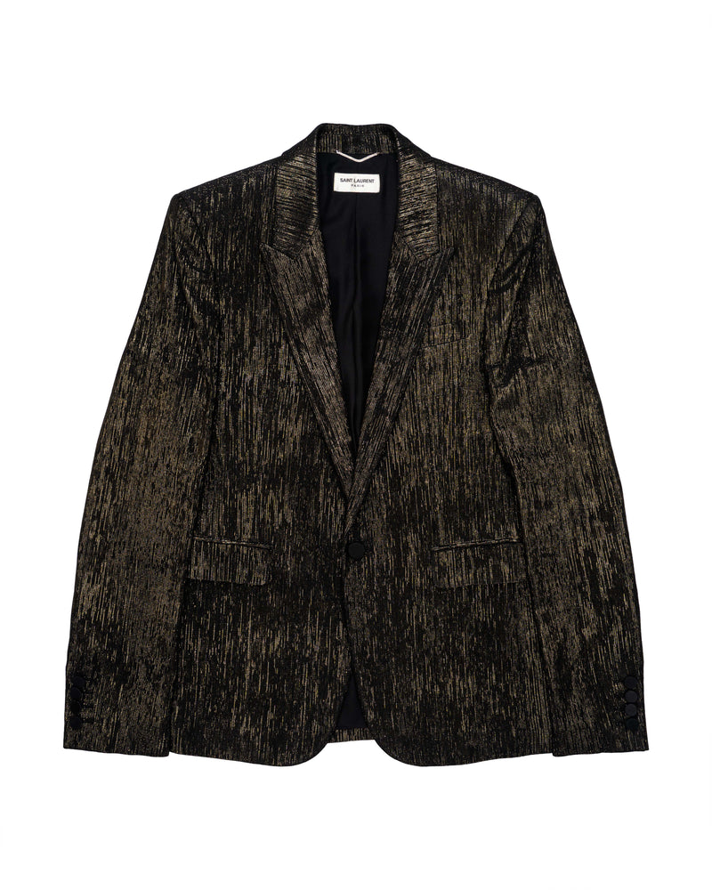 Saint Laurent Paris Metallic Lurex Tuxedo Blazer