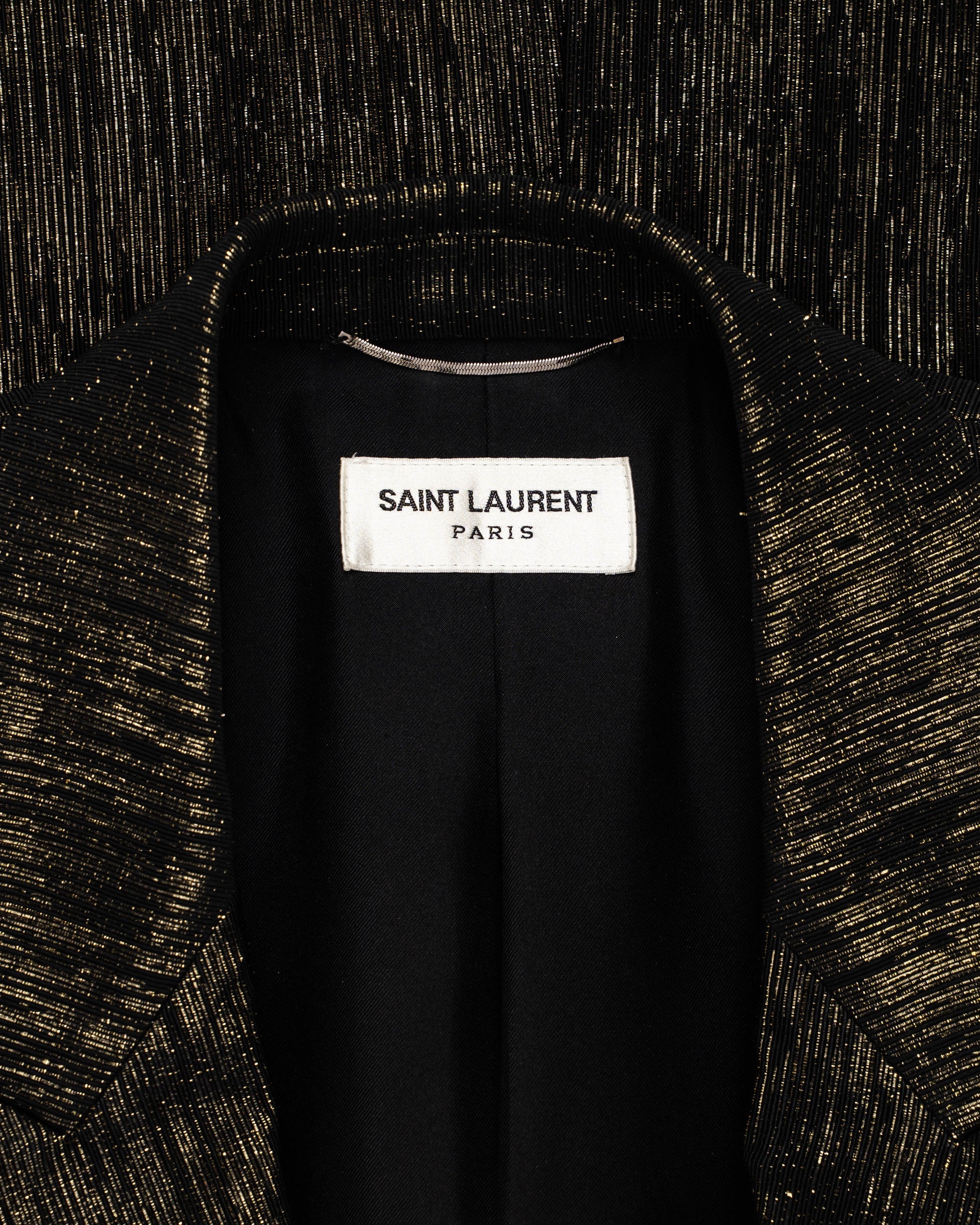 Saint Laurent Paris Metallic Lurex Tuxedo Blazer