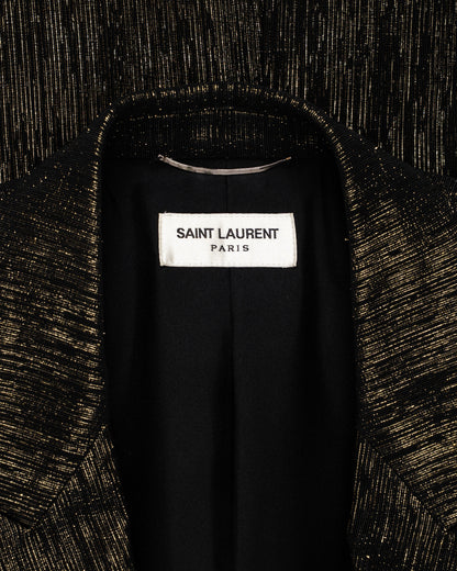 Saint Laurent Paris Metallic Lurex Tuxedo Blazer
