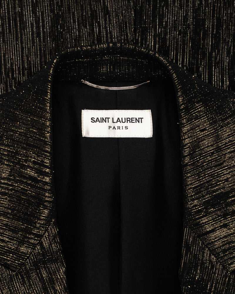 Saint Laurent Paris Metallic Lurex Tuxedo Blazer thumbnail