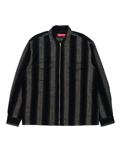 Supreme Stripe Flannel Zip Up Shirt