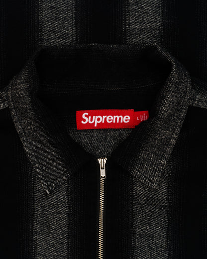 Supreme Stripe Flannel Zip Up Shirt