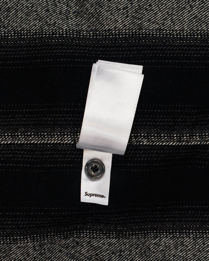 Supreme Stripe Flannel Zip Up Shirt