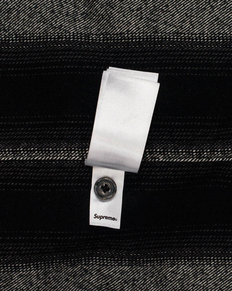 Supreme Stripe Flannel Zip Up Shirt thumbnail