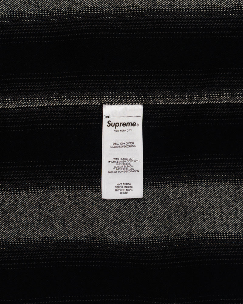 Supreme Stripe Flannel Zip Up Shirt thumbnail