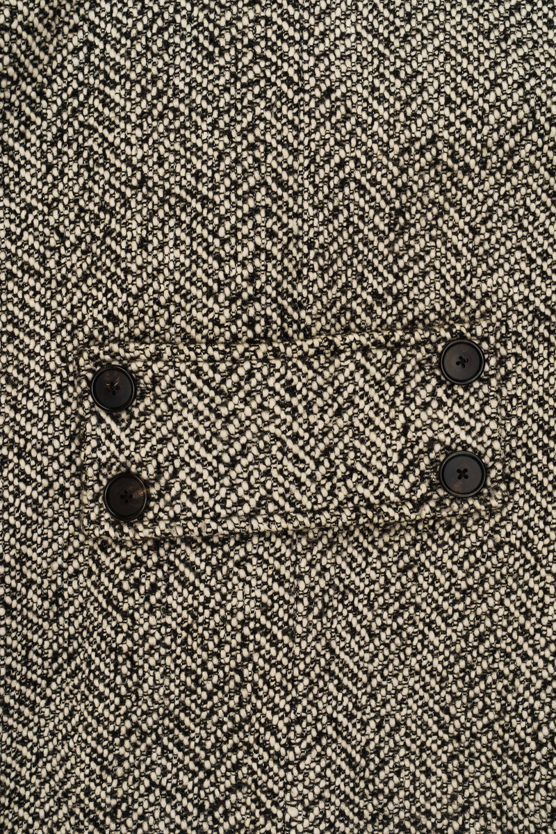 Ulla Johnson Herringbone Tweed Double-Breasted Coat thumbnail