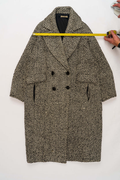 Ulla Johnson Herringbone Tweed Double-Breasted Coat