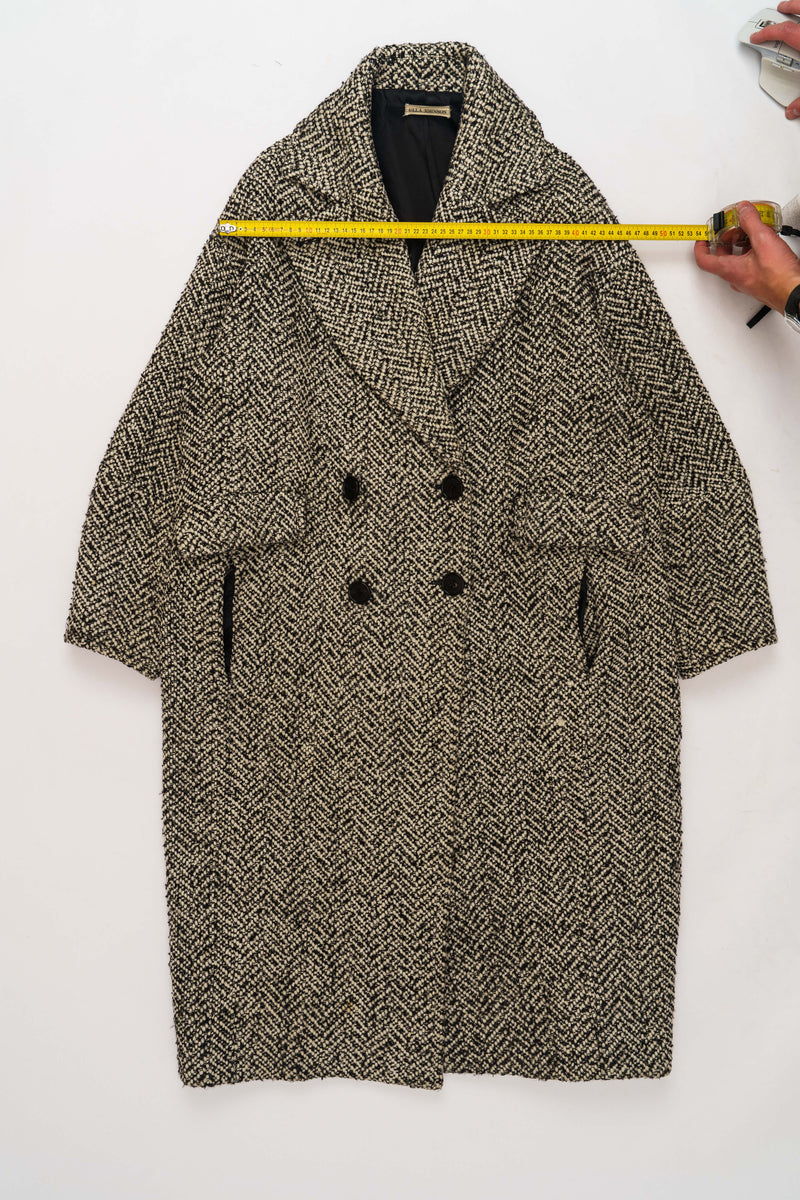 Ulla Johnson Herringbone Tweed Double-Breasted Coat thumbnail