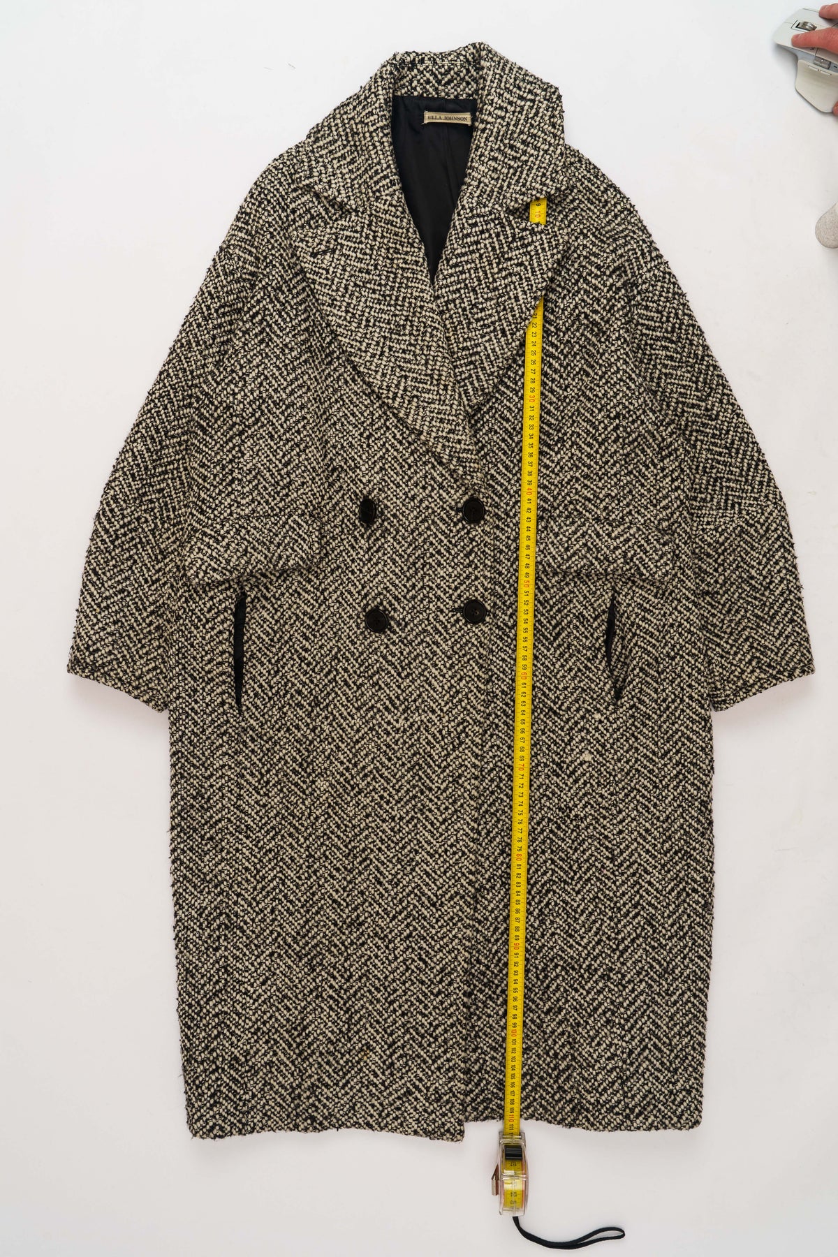 Ulla Johnson Herringbone Tweed Double-Breasted Coat
