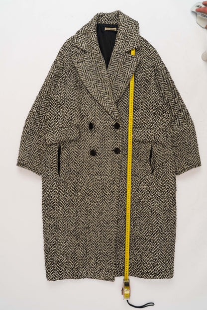 Ulla Johnson Herringbone Tweed Double-Breasted Coat