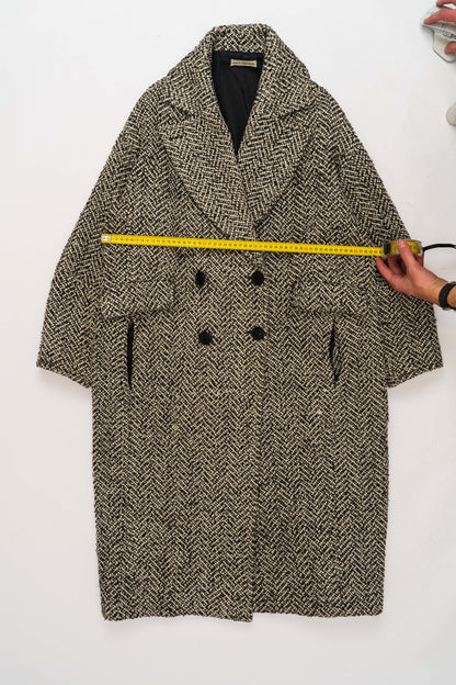 Ulla Johnson Herringbone Tweed Double-Breasted Coat