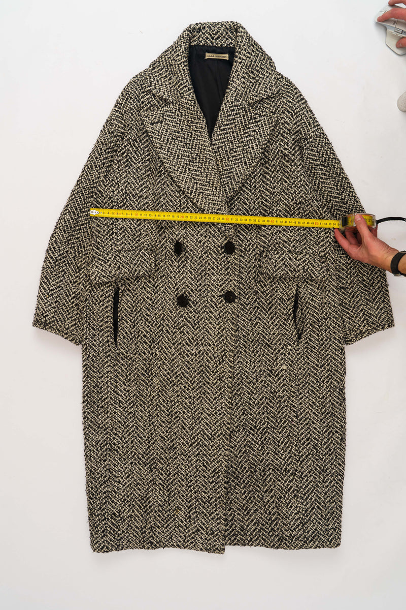 Ulla Johnson Herringbone Tweed Double-Breasted Coat thumbnail