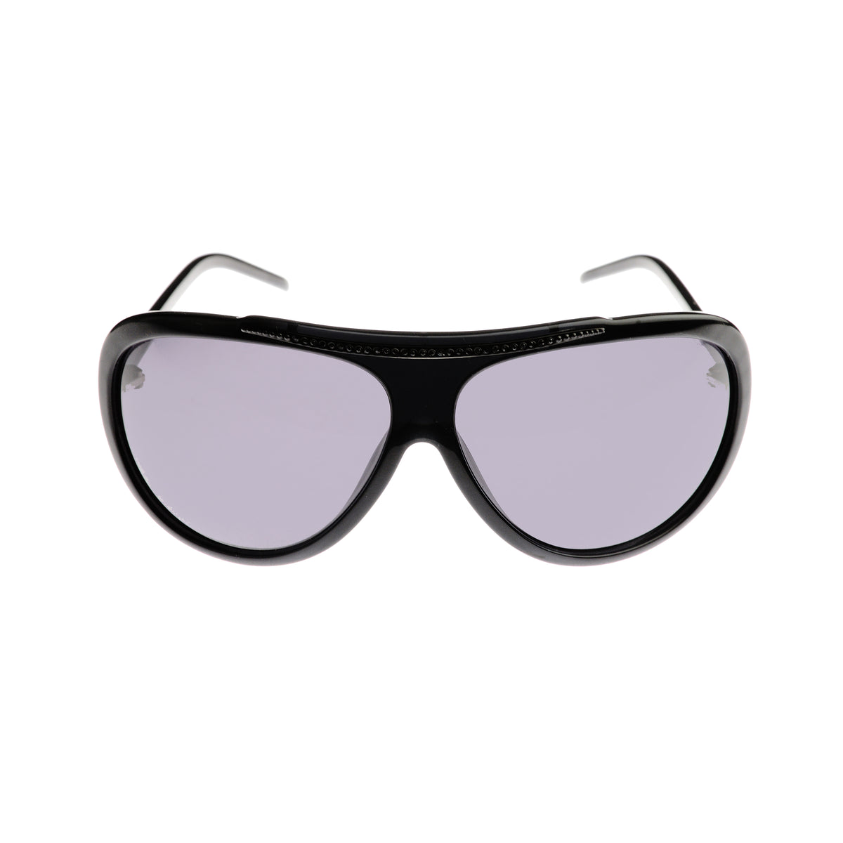 Valentino ’00s Black Crystals Pilot Sunglasses