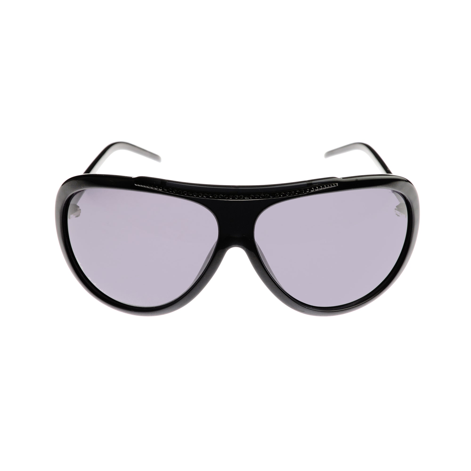 Valentino ’00s Black Crystals Pilot Sunglasses