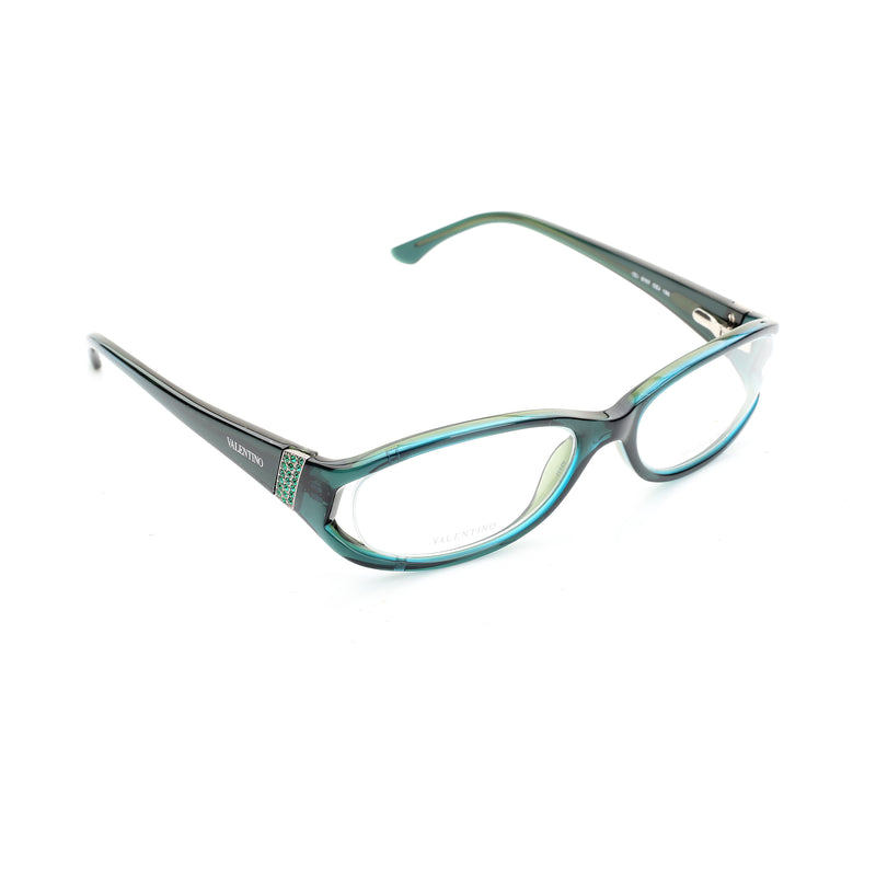 Valentino ’00s Bottle Green Crystals Plastic Glasses Valentino