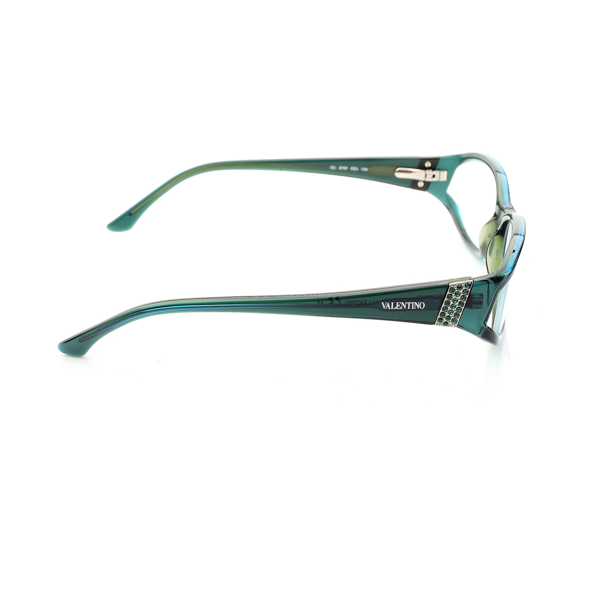 Valentino ’00s Bottle Green Crystals Plastic Glasses