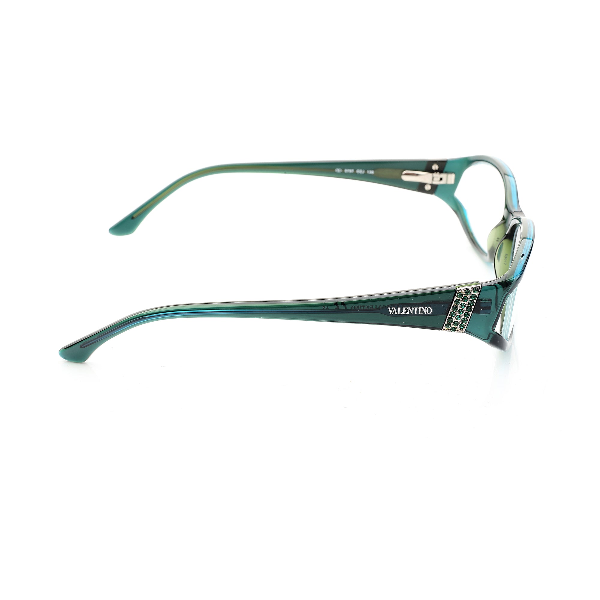 Valentino ’00s Bottle Green Crystals Plastic Glasses