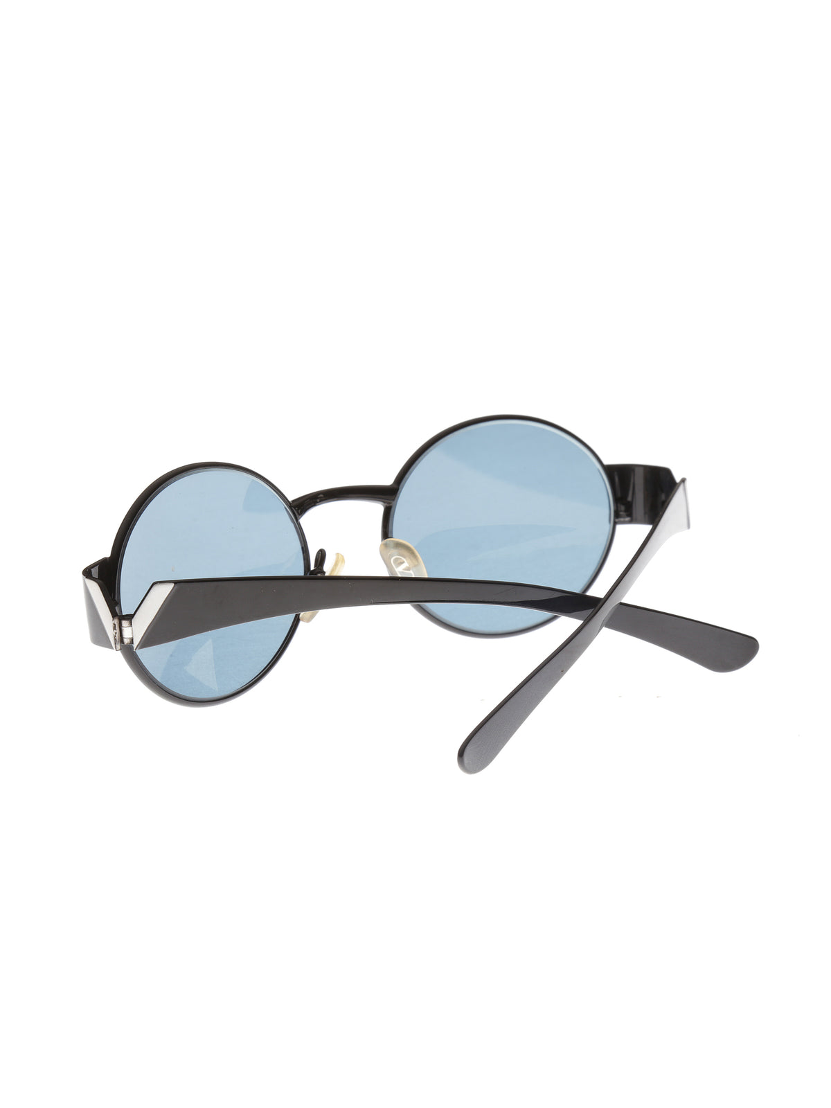 Valentino ’90s Black Oval Signature Sunglasses