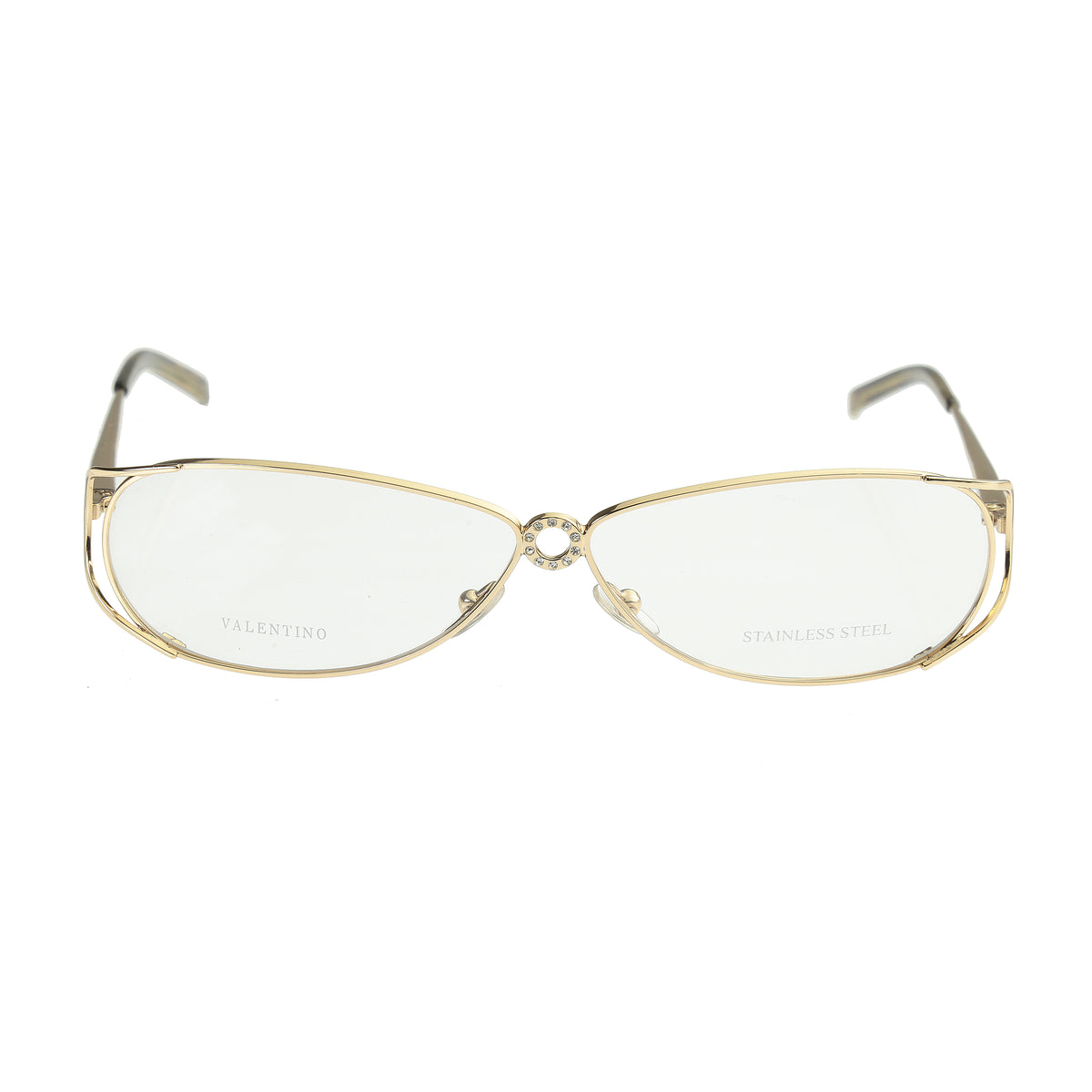 Valentino Crystals Gold Frames glasses