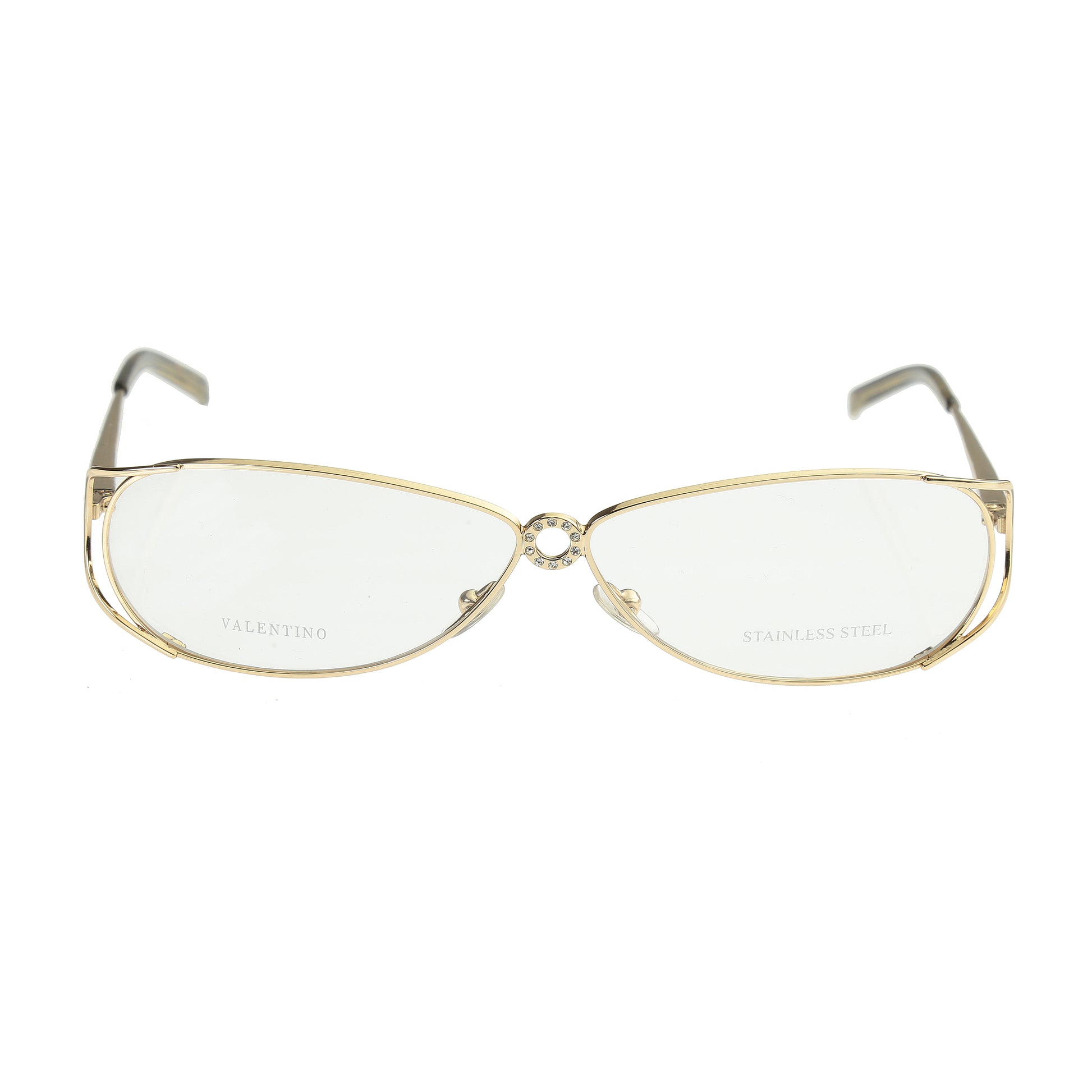 Valentino Crystals Gold Frames glasses Valentino