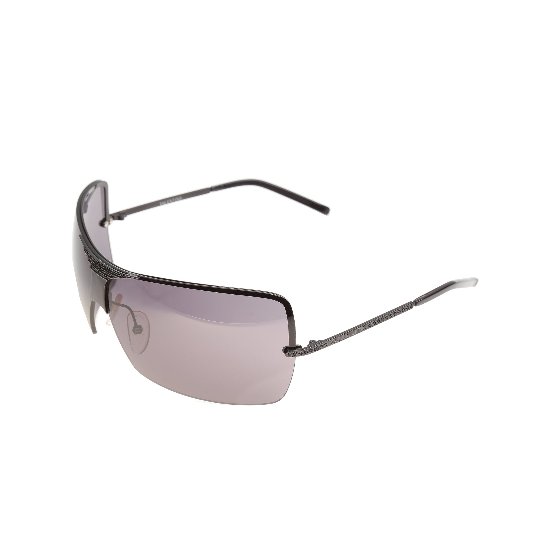 Valentino 00’s Black Mask Sunglasses Valentino