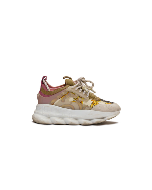 Versace Chain Reaction printed canvas sneakers