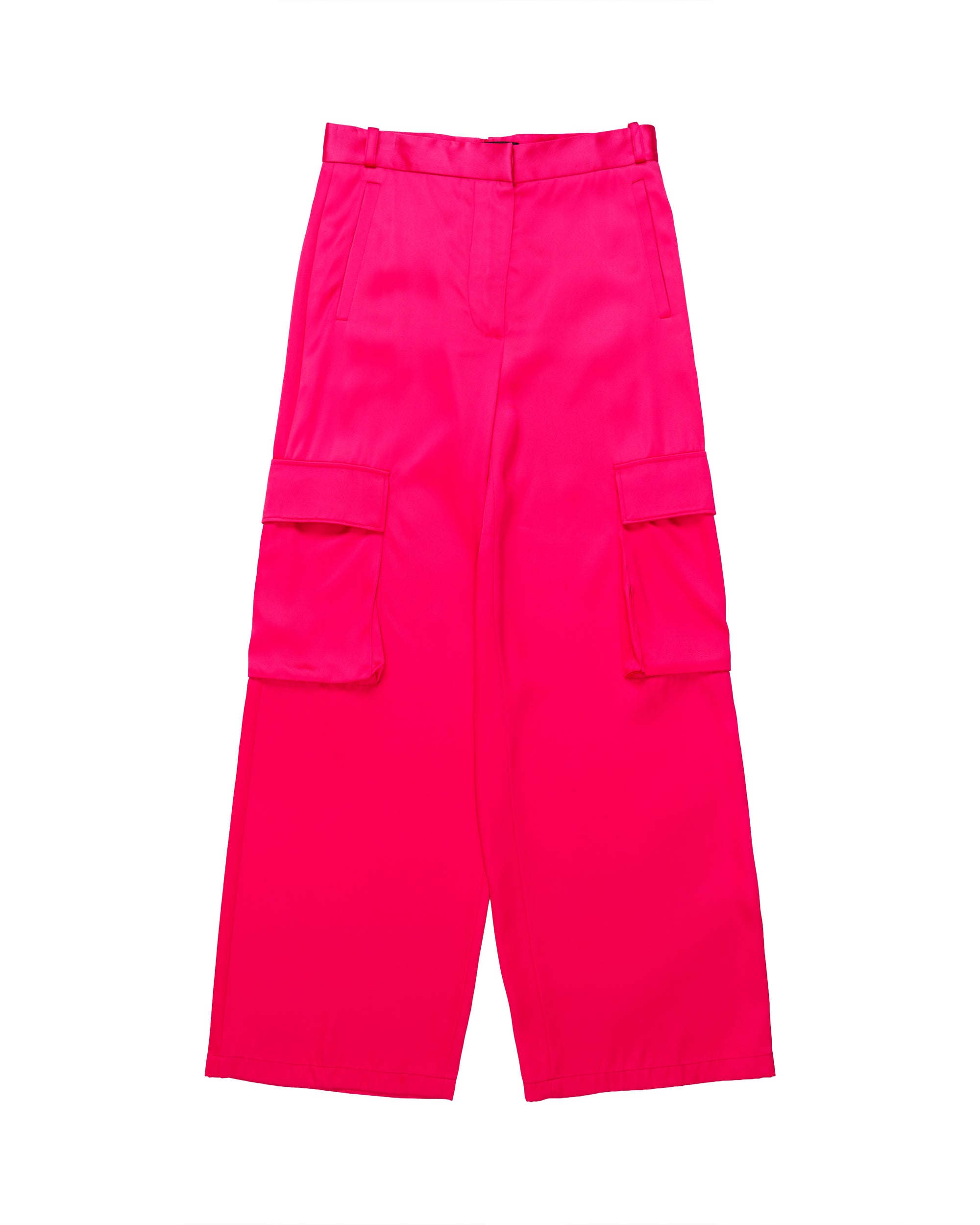 Versace Duchesse Viscose Cargo Pants Tropical Pink Size IT 40