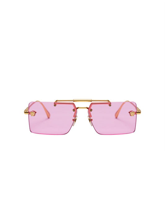Versace rimless pink/gold sunglasses