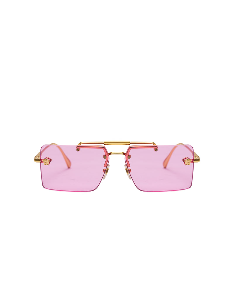 Versace rimless pink/gold sunglasses