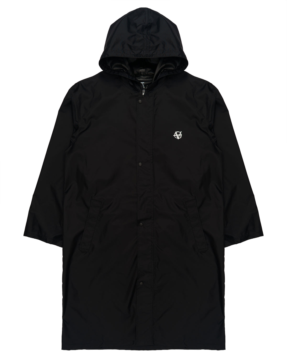 Vetements Unisex Anarchy Logo Hooded Raincoat