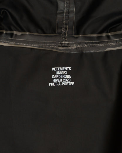 Vetements Unisex Anarchy Logo Hooded Raincoat