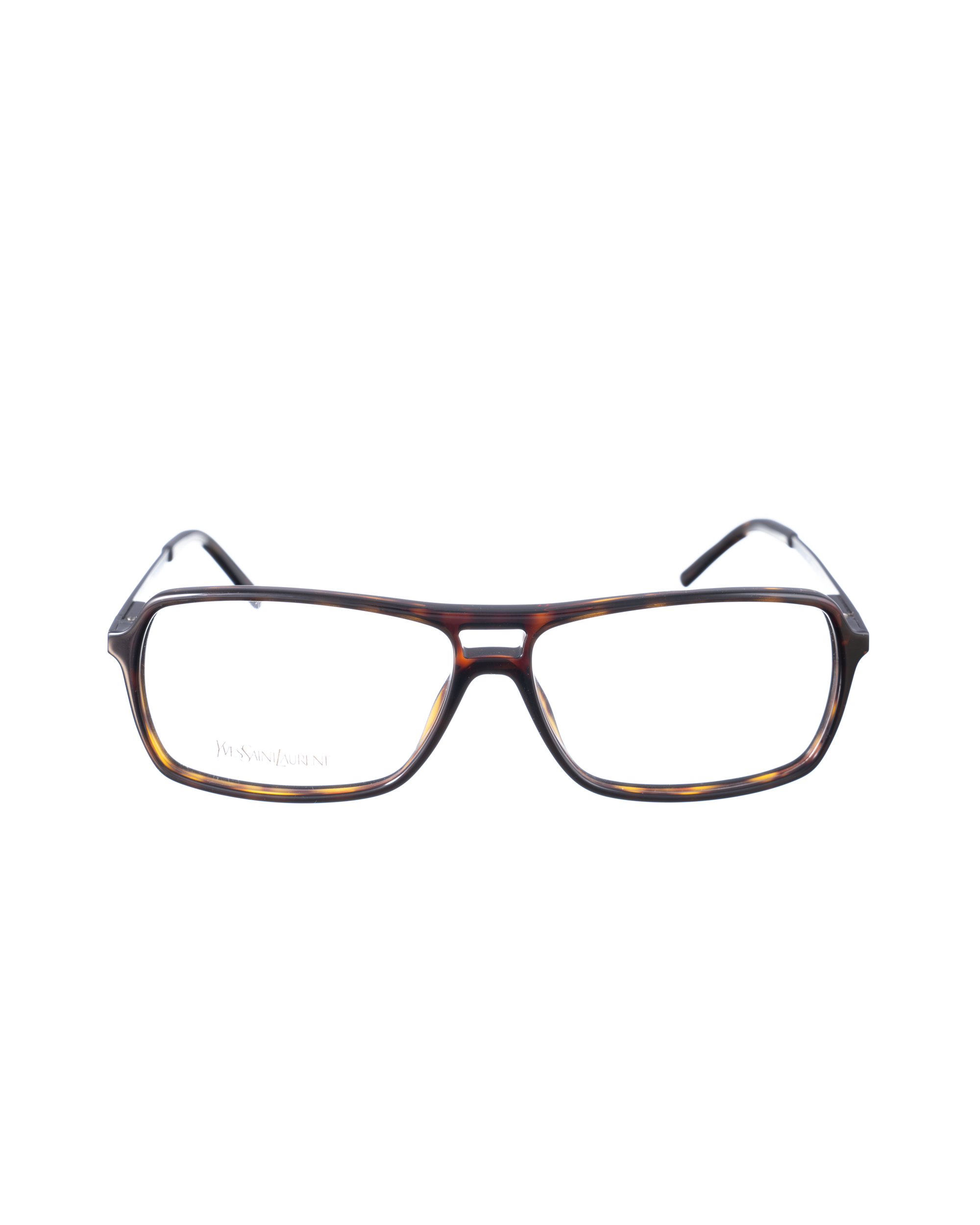 Yves Saint Laurent 00s Dark Havana Aviator Glasses