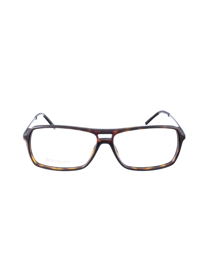 Yves Saint Laurent 00s Dark Havana Aviator Glasses thumbnail
