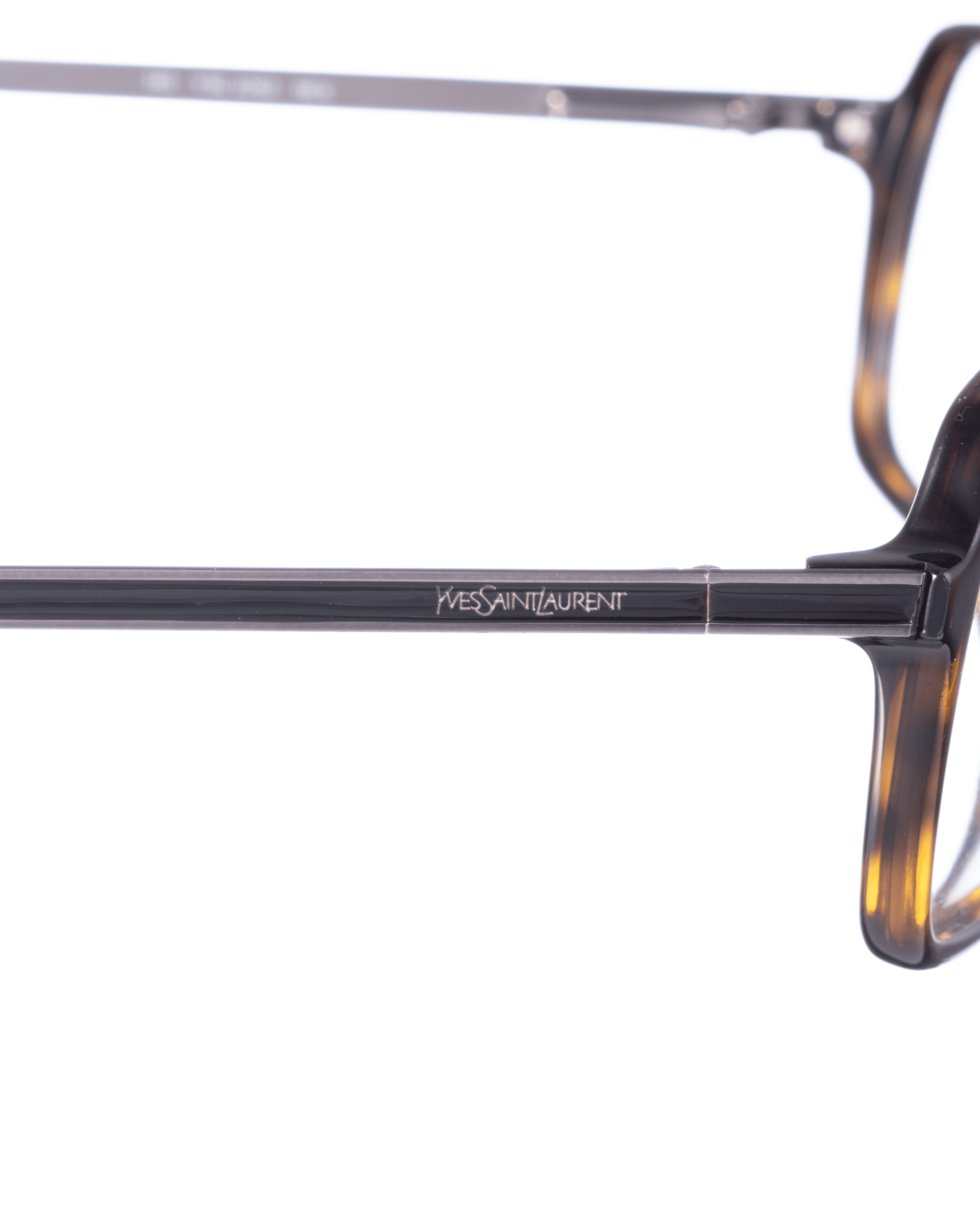 Yves Saint Laurent 00s Dark Havana Aviator Glasses