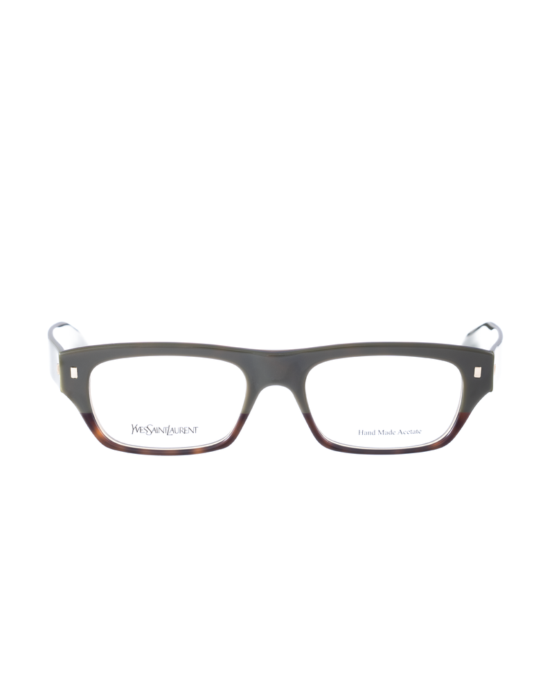 Yves Saint Laurent Half Brown Havana and Green glasses thumbnail