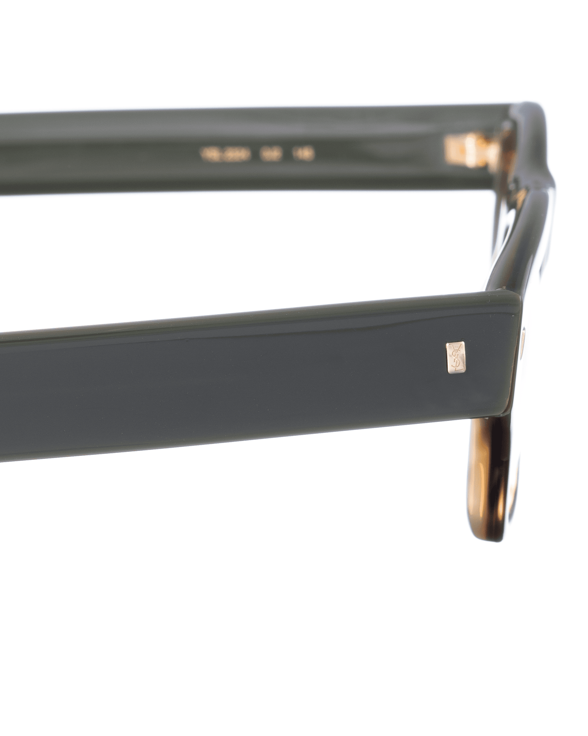 Yves Saint Laurent Half Brown Havana and Green glasses