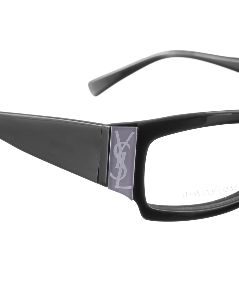 Yves Saint Laurent 00s Bold Black Big Logo Glasses thumbnail