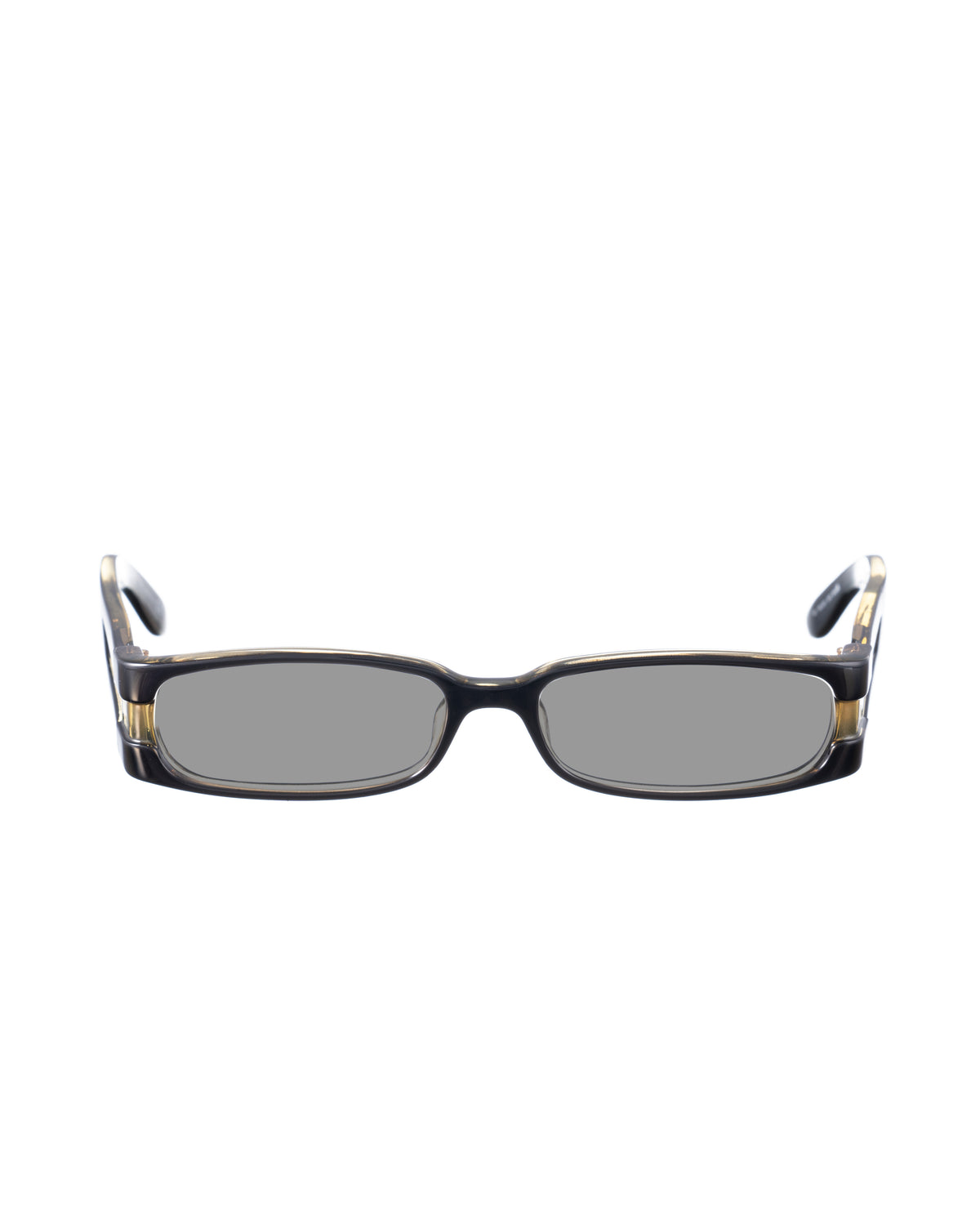 Yves Saint Laurent 00s Black Glasses with Transparent Elements