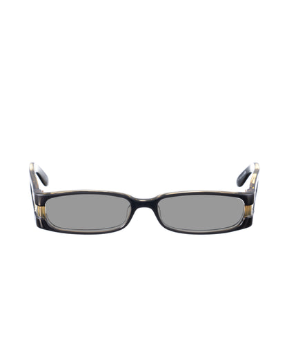 Yves Saint Laurent 00s Black Glasses with Transparent Elements
