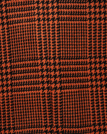 Yves Saint Laurent Variation Houndstooth red double-breasted coat
